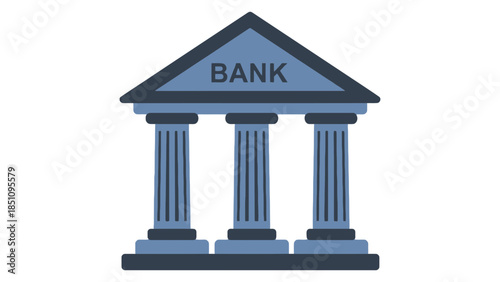 Classic bank building exterior with grand columns and pediment