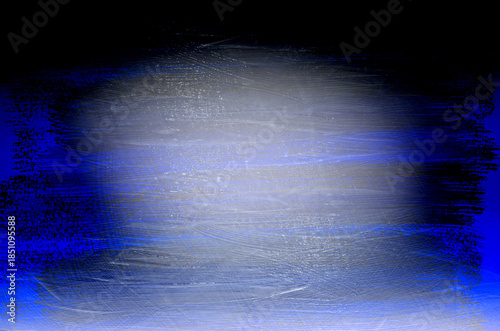 Blue Abstract Grunge Texture Background with Distressed Light Center