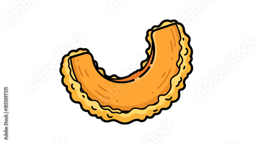 Close up of a deep fried food item with crispy texture and golden brown color