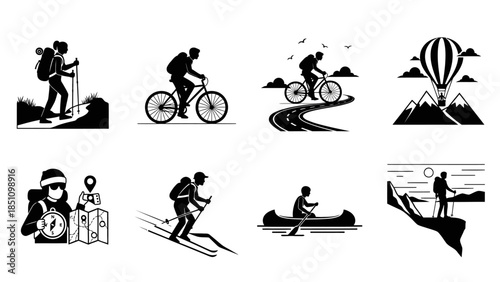 silhouettes of people on the beach