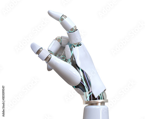 Bild auf Leinwand Futuristic Robot hand showing gesture, isolated on transparent background