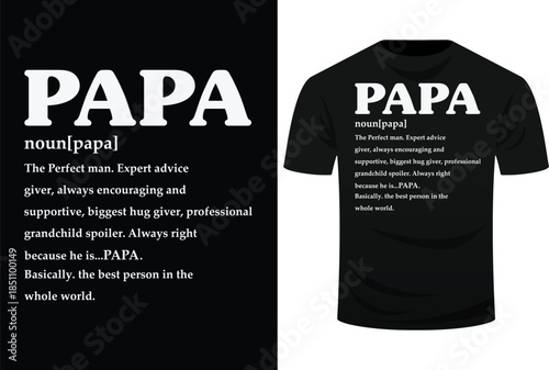 Papa Noun The Perfect Man Whole World Definition Svg Design