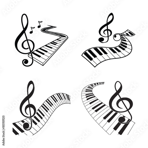 Piano Keys Treble Clef