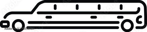 Limousine vehicle icon symbolizing upscale private transport
