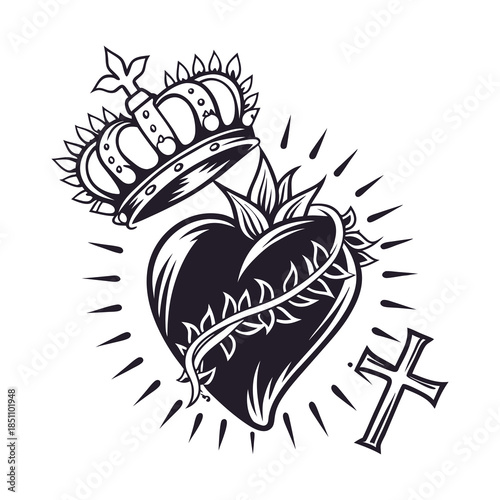 Sacred Heart SVG design