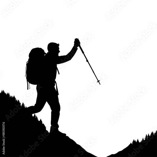 rock climber silhouette