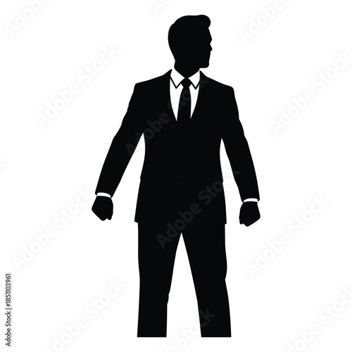Businessman silhouette Vector, illustration