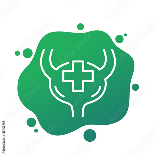 bladder health icon, line vector design