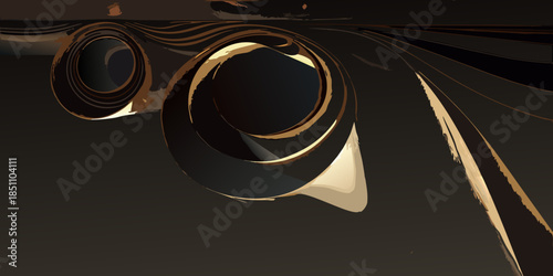 Abstract swirls of chocolate brown and beige creating a flowing organic form