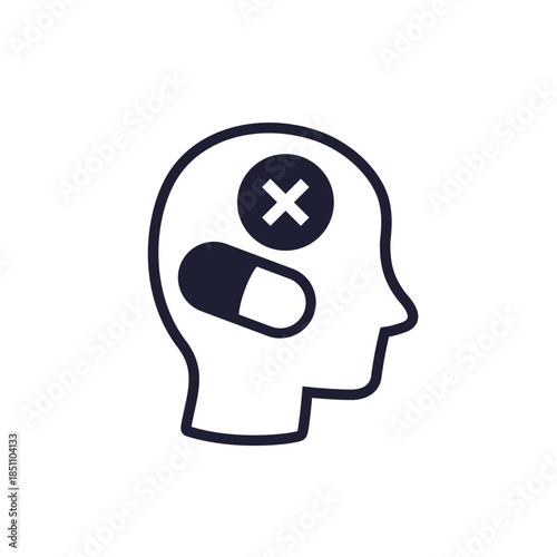 placebo effect icon with a pill
