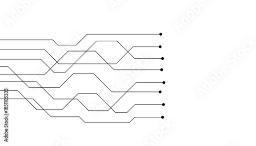 Abstract futuristic circuit board Illustration, Circuit board with various technology elements. Circuit board pattern for technology background. Vector illustration