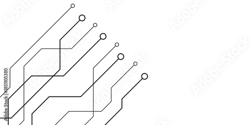 Abstract futuristic circuit board Illustration, Circuit board with various technology elements. Circuit board pattern for technology background. Vector illustration