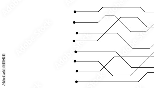 Abstract futuristic circuit board Illustration, Circuit board with various technology elements. Circuit board pattern for technology background. Vector illustration