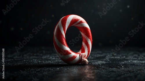 A glowing neon 3d render of red number zero with hearts floats like a fresh star within the dark cosmos of a red galaxy isolated in the science of the universe