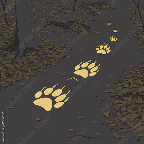 Seamless vector illustration of autumn leaves floating on water with a floral nature pattern and rain texture for seasonal wallpaper design