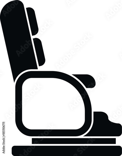Massage chair silhouette representing modern wellness and luxurious comfort
