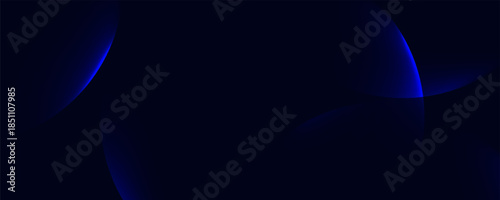 Minimal style dark blue circle center bubble decoration background. vector illustration.
