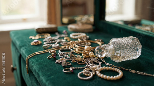 A detailed display of shimm...