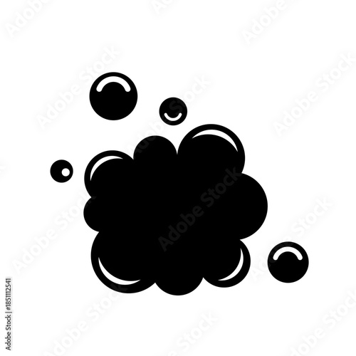 Bath foam illustration. Vector artwork of soap foam bubbles.