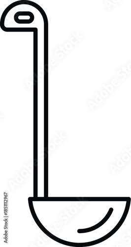 Serving tool with long handle and deep bowl for dispensing liquids