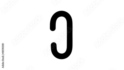 A simple black chain link symbol on a white background.