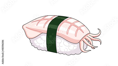 Fresh Sushi Roll with Fish and Rice for Healthy Cuisine