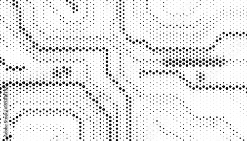 Black and white halftone pattern with sporty motion effect for modern and sporty design element. Editable graphic resource. Vector Format Illustration 