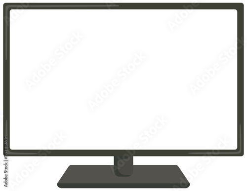 白画面のテレビのイラスト コピースペース ベクター素材