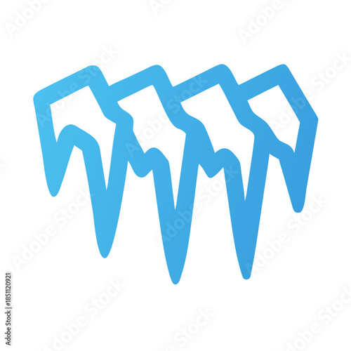 Blue icicles hanging