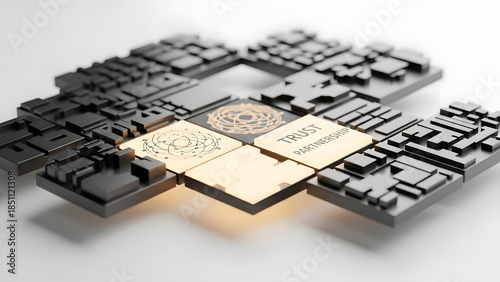 An abstract representation of interconnectedness in a technology-driven landscape, symbolizing collaboration and innovation.