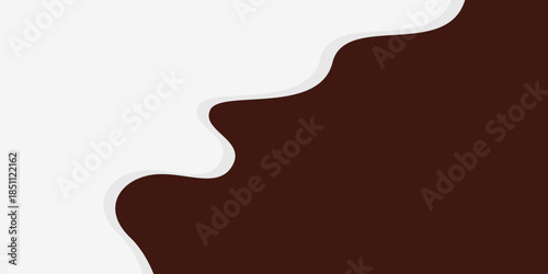 Background geometric waves shapes abstract. Brown and white color diagonal. Chocolate