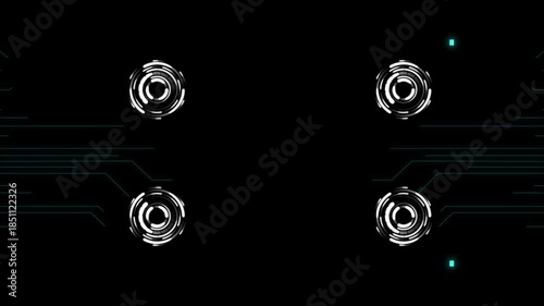 Sci-Fi futuristic HUD digital interface frame screen element