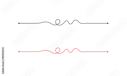 Vector psychotherapy complex chaos mess and order path. Messy drawn sketch purpose simple ball concept scribble. Chaos knot line psychotherapy continuous vector illustration art. EPS 10 .
