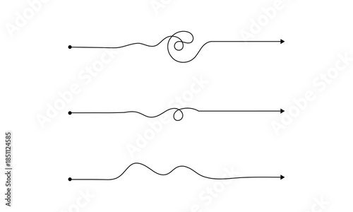 Vector psychotherapy complex chaos mess and order path. Messy drawn sketch purpose simple ball concept scribble. Chaos knot line psychotherapy continuous vector illustration art. EPS 10 .