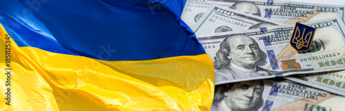 Monument of Independence of Ukraine in front of blue sky. The monument is located in the center of Kiev on Independence Square. Baroque and Empire.
