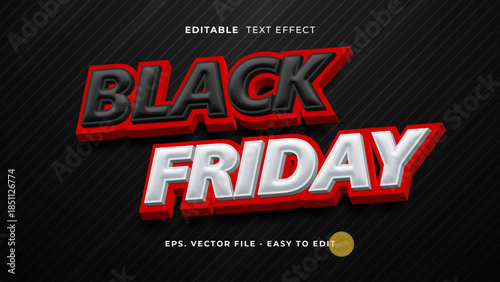 Black Friday Sale 3D Editable Text Effect