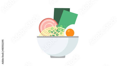 Healthy Balanced Meal with Fresh Vegetables Eggs and Whole Grain in a White Bowl