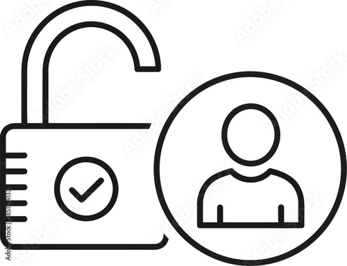 User access unlocked successfully, representing granted permission and secure entry