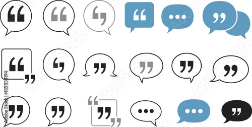 Hand drawn comic speech bubble set with clouds, rectangles, circles, and exclamation shapes for text, doodle dialogue callout collection for cartoon or pop art design