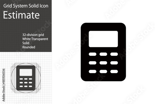 Icon representing a calculator and estimate