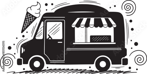 Food Truck Selling Ice Cream