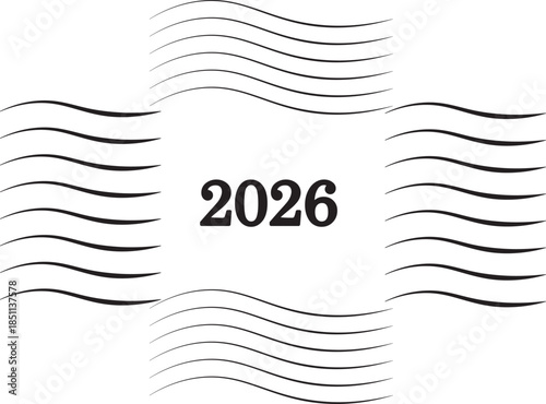2026 glowing digital numerals