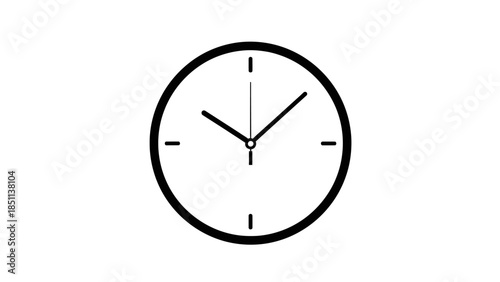 Clock face showing ten past one, time management concept.