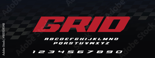 Grid Racing lettering Typography Font for sticker and decal design. Download it Now