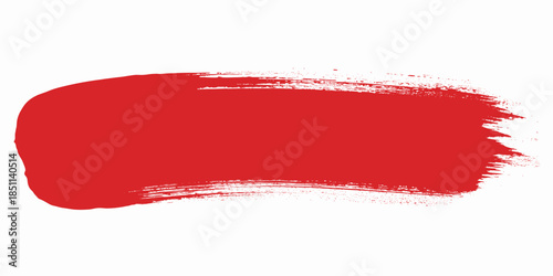 Red Paint Stroke in Abstract Expressionist Style with Vibrant Color and Rough Texture for Artistic Background