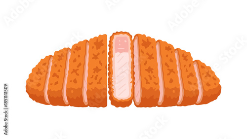 Close up of breaded fish fillet with crispy golden coating