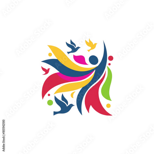 isolated freedom symbol white background