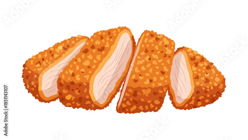 Crispy Chicken Nuggets with Honey Mustard Dipping Sauce for Appetizers or Snacks