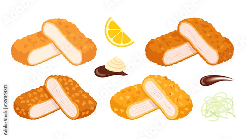 Homemade lemon and vanilla ice cream bars with fresh fruit and toppings