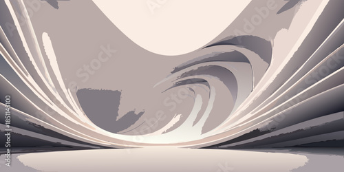 Abstract swirling lines and shapes create a modern and flowing visual design